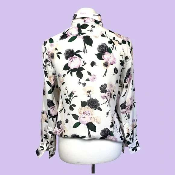 Equipment Liana Floral Print 100% Silk Blouse XS